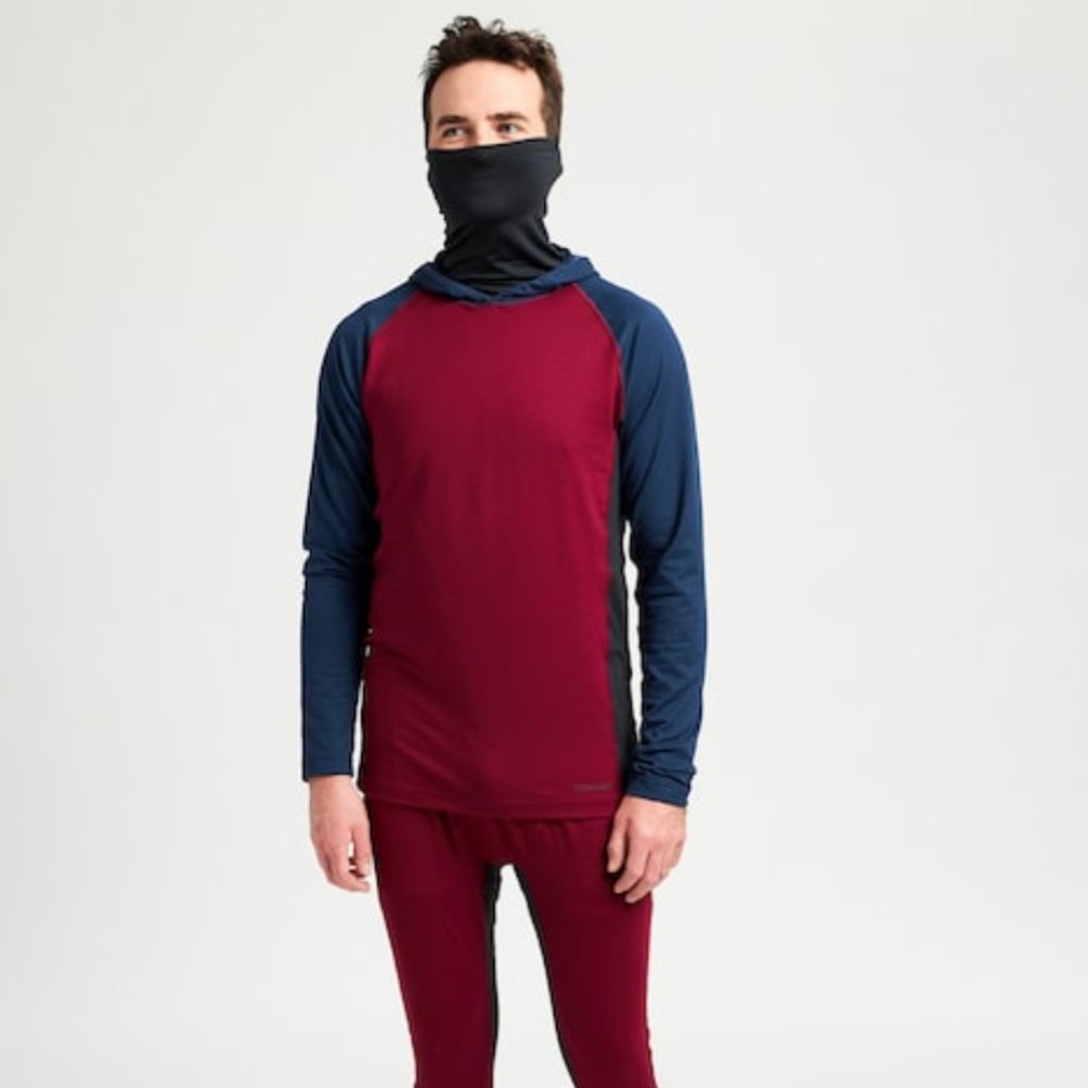 NWT Men's Burton Midweight X Base Layer Long Neck Hoodie